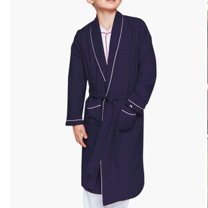 Petite Plume Kids' Navy Flannel Robe